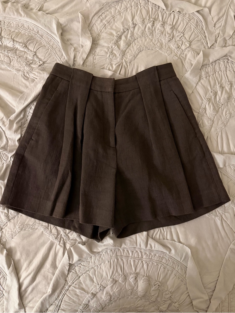 Alexander Wang Pleated Culotte High Waist Shorts
